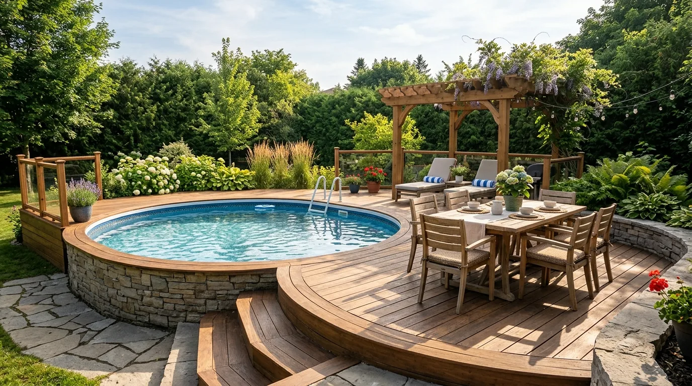 Deck With Lounge Chairs Nearby